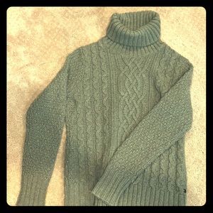 Eddie Bauer Turtle Neck Long Wool Sweater